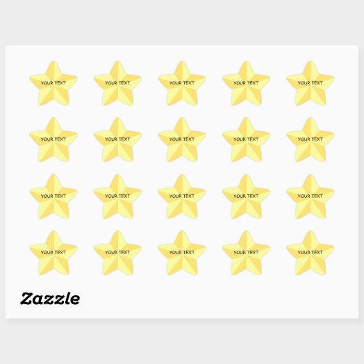 Gold Star Sticker Sjabloon (Vel)