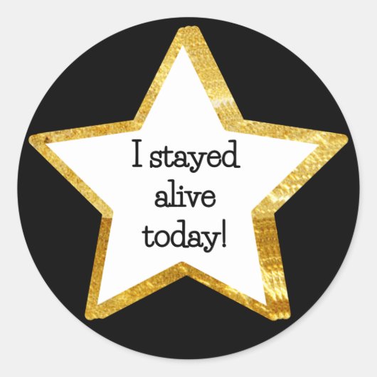 Gold Star-sticker toevoegen—live met status Ronde Sticker (Voorkant)