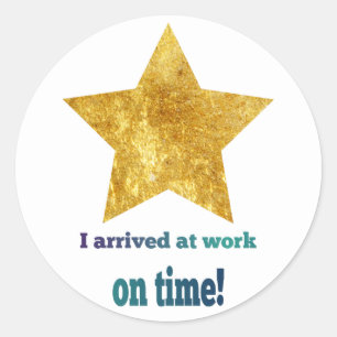 Gold Star-sticker toevoegen—op tijd Ronde Sticker