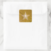 Gold Star sticker vierkant (Tas)