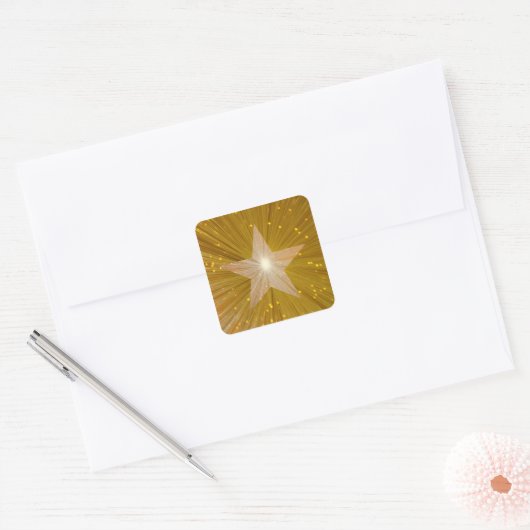 Gold Star sticker vierkant (Envelop)