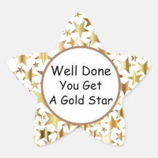 Gold Star-Stickers Ster Sticker
