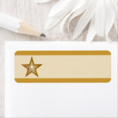 Gold Star strips kleine crème Etiket (Insitu)