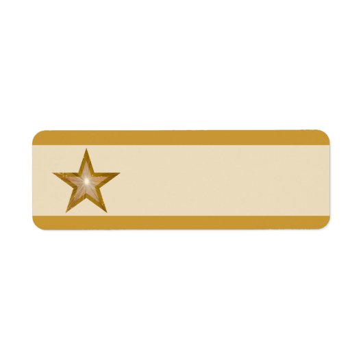Gold Star strips kleine crème Etiket (Voorkant)