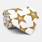 "Gold" Star stropdas wit (Opgerold)