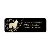 Gold Star Swirl Belgium Tervuren Dog Etiket (Voorkant)