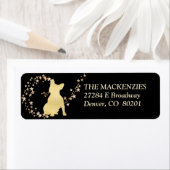 Gold Star Swirl Franse Bulldog Etiket (Insitu)