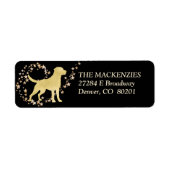 Gold Star Swirl Labrador Retriever Dog Etiket (Voorkant)