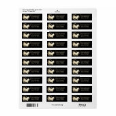 Gold Star Swirl Pekingese Dog Etiket (Full Sheet)