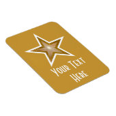 "Gold" Star 'Text' flexibel magneet verticaal goud (Rechterzijde)