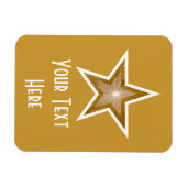"Gold" Star 'Text' flexibel magneet verticaal goud (Horizontaal)