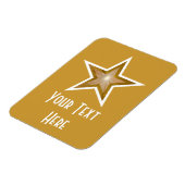 "Gold" Star 'Text' flexibel magneet verticaal goud (Linkerzijde)
