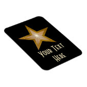"Gold" Star 'Text' flexibele magneet, verticaal zw Magneet (Rechterzijde)