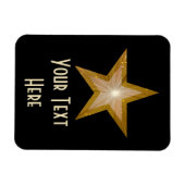 "Gold" Star 'Text' flexibele magneet, verticaal zw Magneet (Horizontaal)
