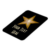 "Gold" Star 'Text' flexibele magneet, verticaal zw Magneet (Linkerzijde)