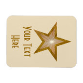 "Gold" Star 'Text' flexibele magneet verticale crè (Horizontaal)