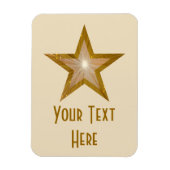 "Gold" Star 'Text' flexibele magneet verticale crè (Verticaal)