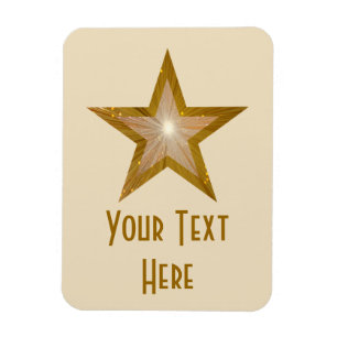 "Gold" Star 'Text' flexibele magneet verticale crè
