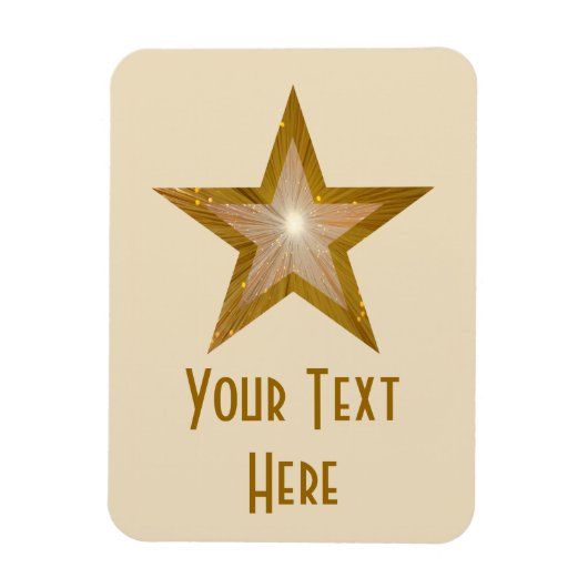 "Gold" Star 'Text' flexibele magneet verticale crè (Verticaal)