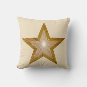 "Gold" Star 'Text' gooit kloogplein Kussen