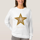 Gold Star 'two tone'-teksthoes t-shirt (Voorkant)