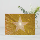 Gold Star-uitnodiging Kaart (Staand voorkant)