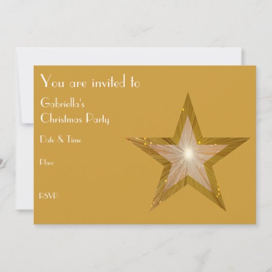 Gold Star-uitnodiging voortekst Kaart (Voorkant)