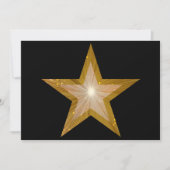 Gold Star-uitnodiging zwart Kaart (Voorkant)