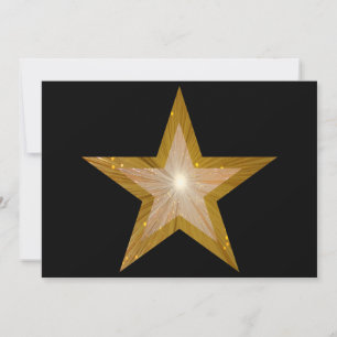 Gold Star-uitnodiging zwart Kaart