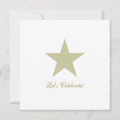 Gold Star-uitnodigingen Kaart (Achterkant)