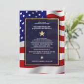 Gold Star US Flag Militaire PARTIJ Kaart (Staand voorkant)