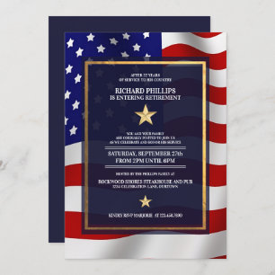 Gold Star US Flag Militaire PARTIJ Kaart