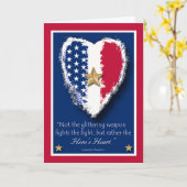 Gold Star-Vaderdag met Patriotic Hero Quote Kaart (Gele Bloem)
