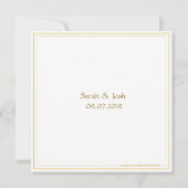 Gold Star van David Jewish bruiloft Kaart (Achterkant)