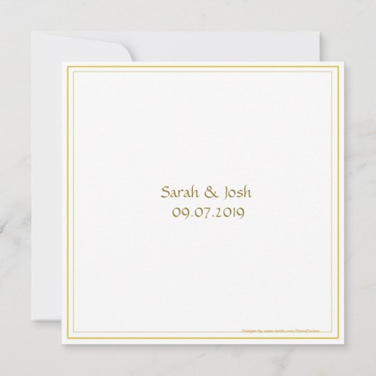 Gold Star van David Jewish bruiloft Kaart (Achterkant)