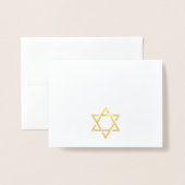 Gold Star van David leedvermaak Folie Kaarten (Voorkant met envelop)