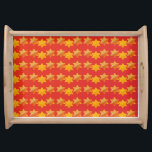 Gold Star van David lichtte Festival decoratie op Dienblad<br><div class="desc">Serving Tray Gold Star van David Pattern Design for Art & Home, Kitchen & Dining, Cookware & Serveware, Serving Tray for Hanukkah Festival en Jewish Holiday, Jubileum, Wedding Day, Bar Mitzvah, Bat Mitzvah, Rosh Hashanah Celebration, Artwork design met Gold David's Star Decorative Patroon (Gold Foil Textuur - EMULATIE), illustratie, Rustic,...</div>
