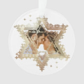 Gold Star van David Mr & Mrs First Hanukkah Foto Ornament (voorkant)