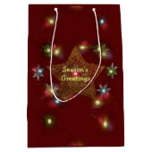 Gold Star verlicht Medium Cadeauzakje (Voorkant)