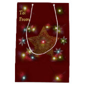 Gold Star verlicht Medium Cadeauzakje (Achterkant)