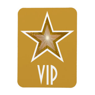 "Gold" Star 'VIP' flexibel magneetgoud Magneet