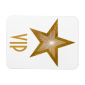 "Gold" Star "VIP" flexibele magneet wit (Horizontaal)