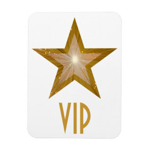 "Gold" Star "VIP" flexibele magneet wit