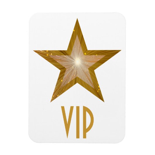 "Gold" Star "VIP" flexibele magneet wit (Verticaal)