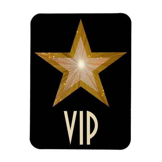 'Gold' Star 'VIP' flexibele magneet zwart (Verticaal)