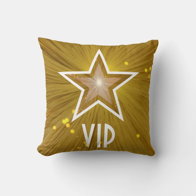 'Gold Star' 'VIP' gooit kloogplein Kussen (Voorkant)