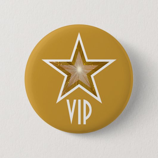 "Gold" Star 'VIP"-knoopgoud Ronde Button 5,7 Cm (Voorkant)