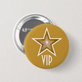 "Gold" Star 'VIP"-knoopgoud Ronde Button 5,7 Cm (Voorkant /achterkant)