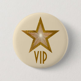 "Gold" Star "VIP"-knoppencrème Ronde Button 5,7 Cm