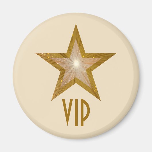 "Gold" Star "VIP" koelkast magnetronomcrème Magneet (Voorkant)